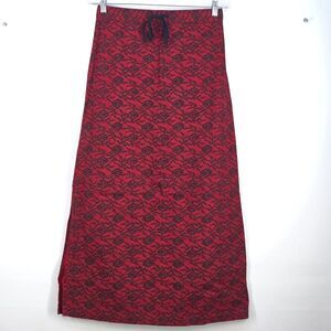 TRACY EVANS Red Rose Lace Maxi Skirt Women's 9 Romantic Whimsygoth Coquette Girl